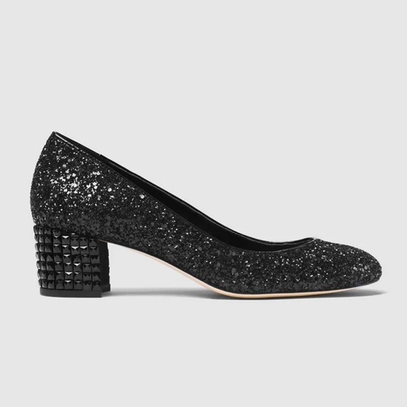 Michael Kors Arabella kitten pump black Suede jeweled heel size 7 - Picture 1 of 12